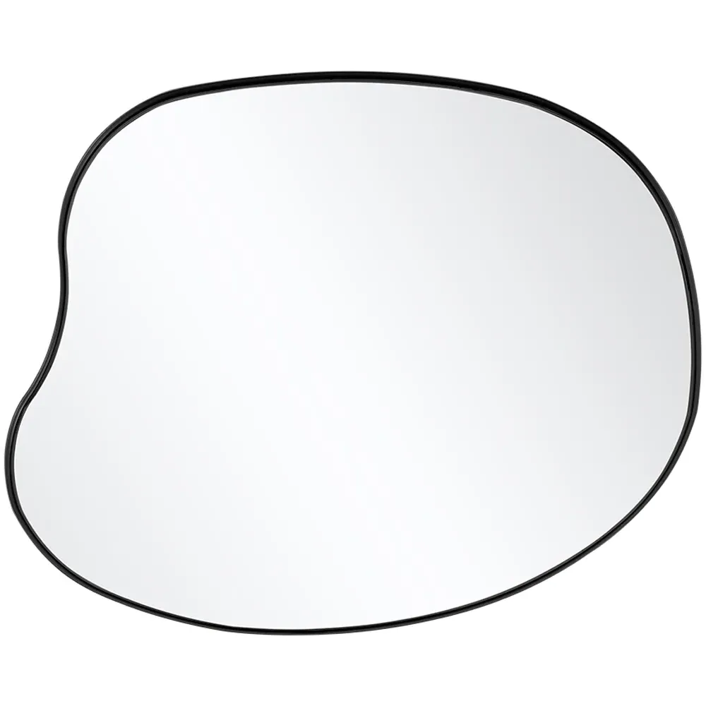 Irregular Wall Mirror - Black, Metal