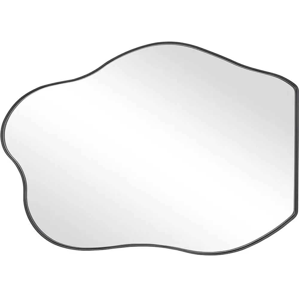 Irregular Wall Mirror - Black, Metal image