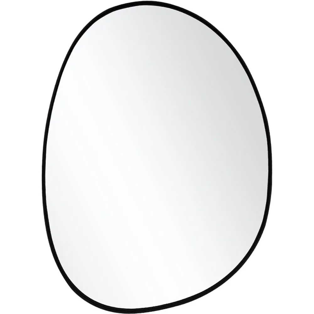 Irregular Wall Mirror - Black, Metal