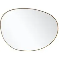 Irregular Wall Mirror with Metal Frame - Gold
