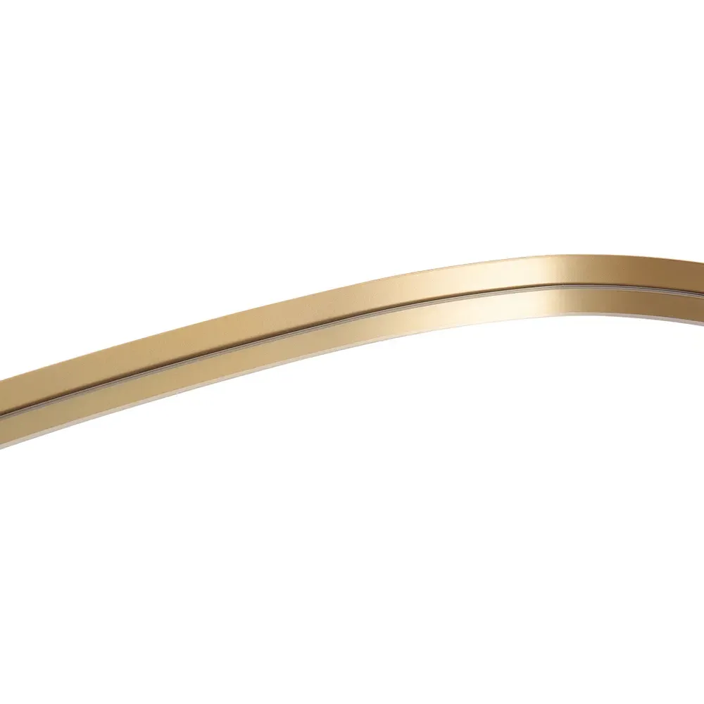 Irregular Wall Mirror with Metal Frame - Gold