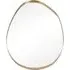 Irregular Wall Mirror with Metal Frame - Gold