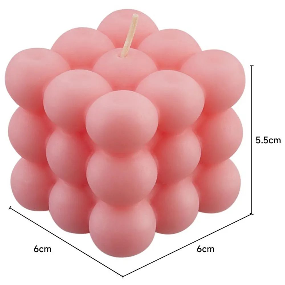 Osmanthus Bubble Cube Scented Candle - Pink
