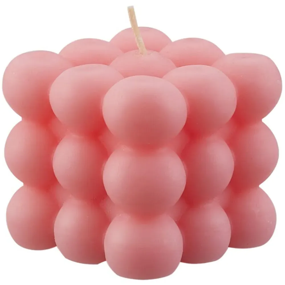 Osmanthus Bubble Cube Scented Candle - Pink