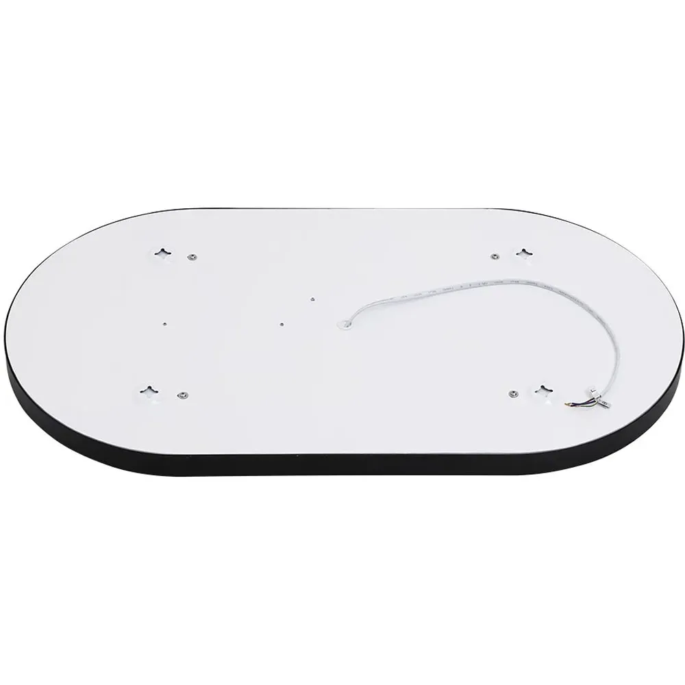 Oval LED Bathroom Wall Mirror with Defogger - Black