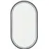 Oval LED Bathroom Wall Mirror with Defogger - Black