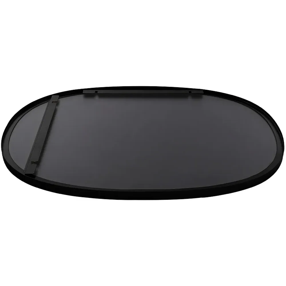 Oval Wall Mirror - Black, Metal