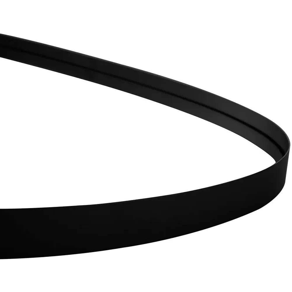 Oval Wall Mirror - Black, Metal