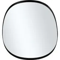 Oval Wall Mirror - Black, Metal