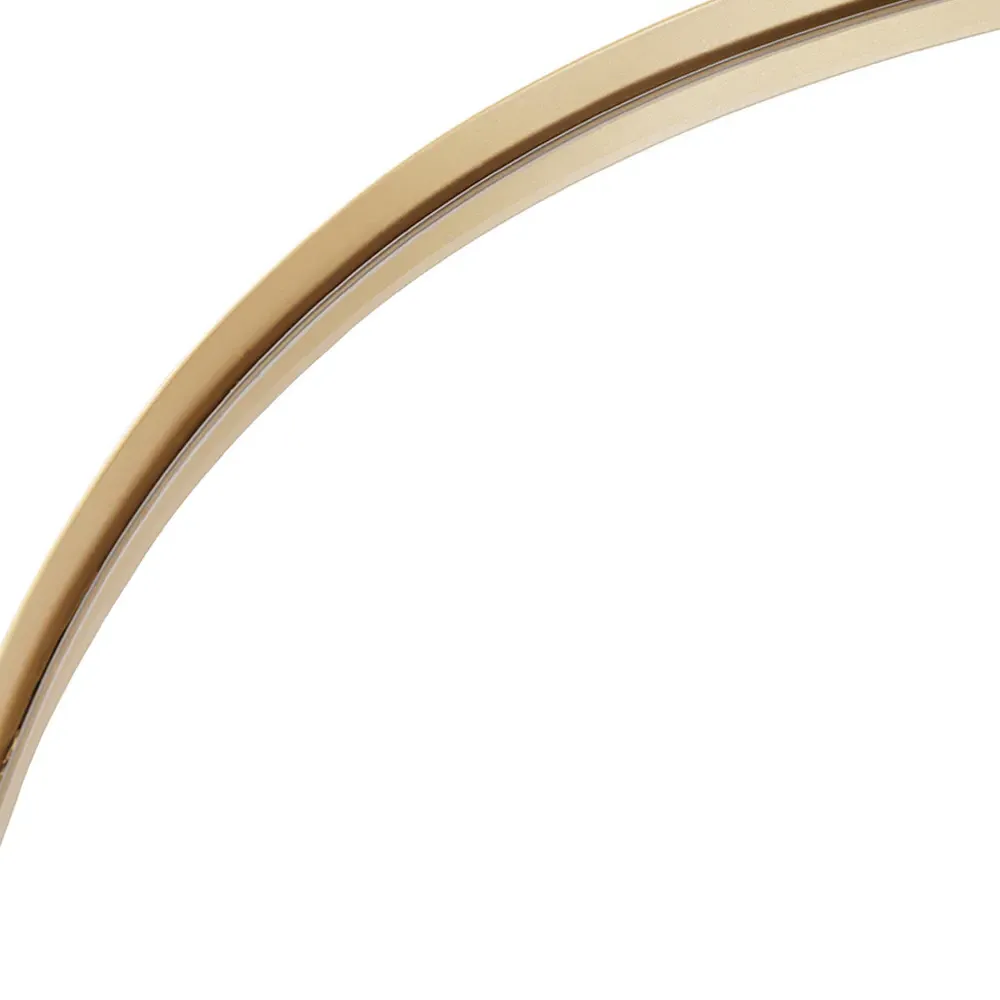 Oval Wall Mirror - Gold, Metal