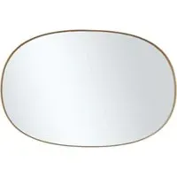 Oval Wall Mirror - Gold, Metal