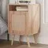Single Door Nightstand with Shelf - Cream
