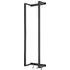 Single Shelf Wall Towel Rack with Hooks - Black, Steel