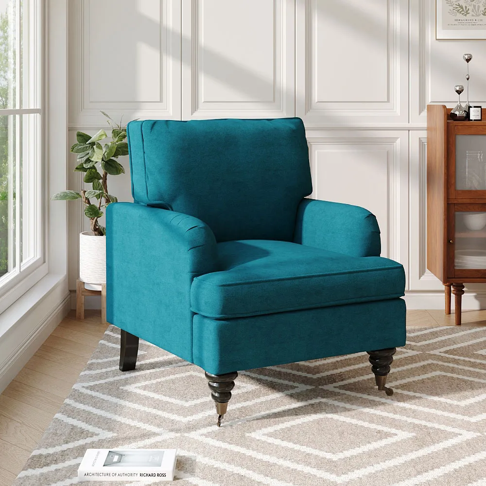 Upholstered Armchair with Folding Backrest - Multi