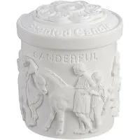 White Tea Retro Embossed Scented Candle - White