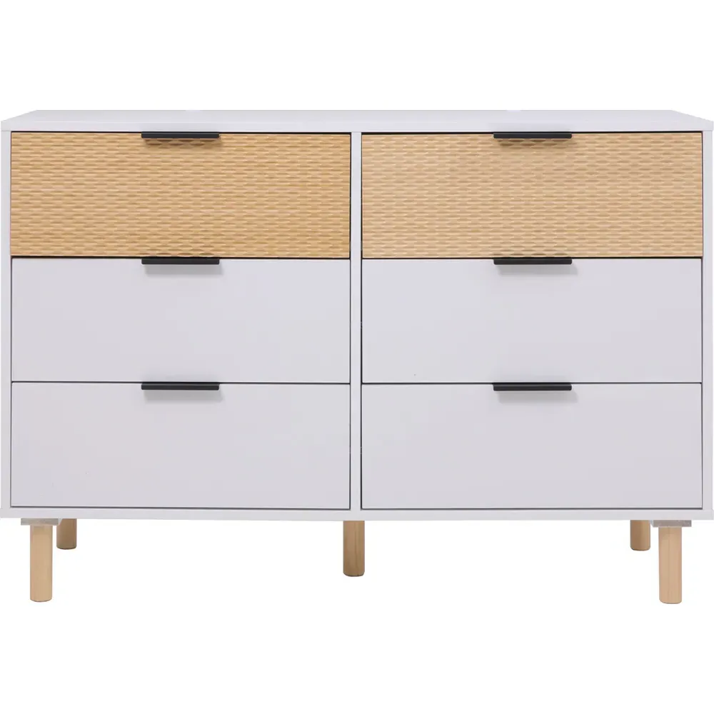 Wooden Storage Cabinet with Drawers - White