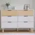 Wooden Storage Cabinet with Drawers - White