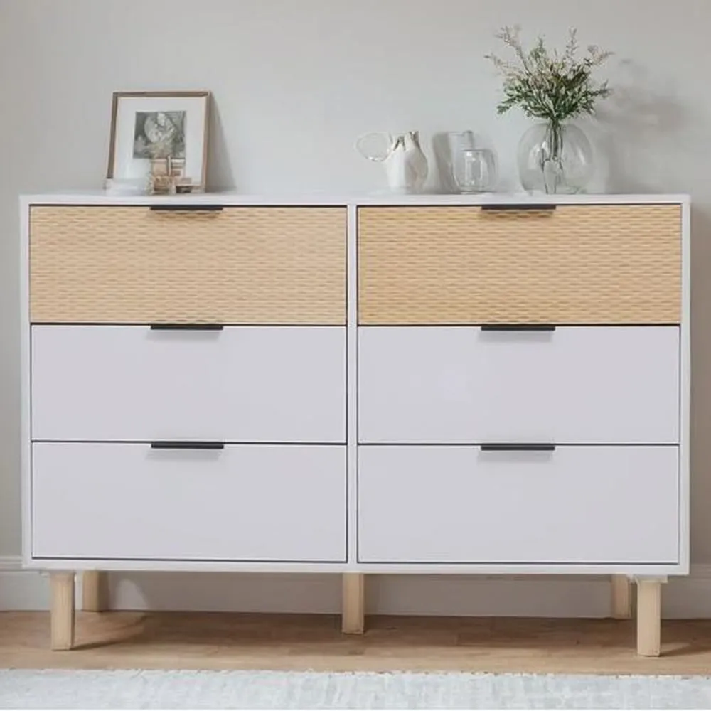 Wooden Storage Cabinet with Drawers - White image
