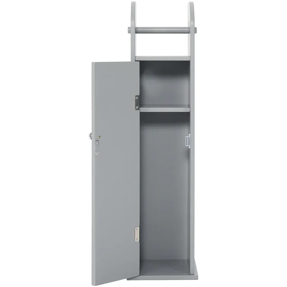 Wooden Toilet Roll Holder Cabinet - Grey
