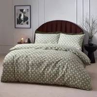 Alexa Double Duvet Set - Green, Cotton