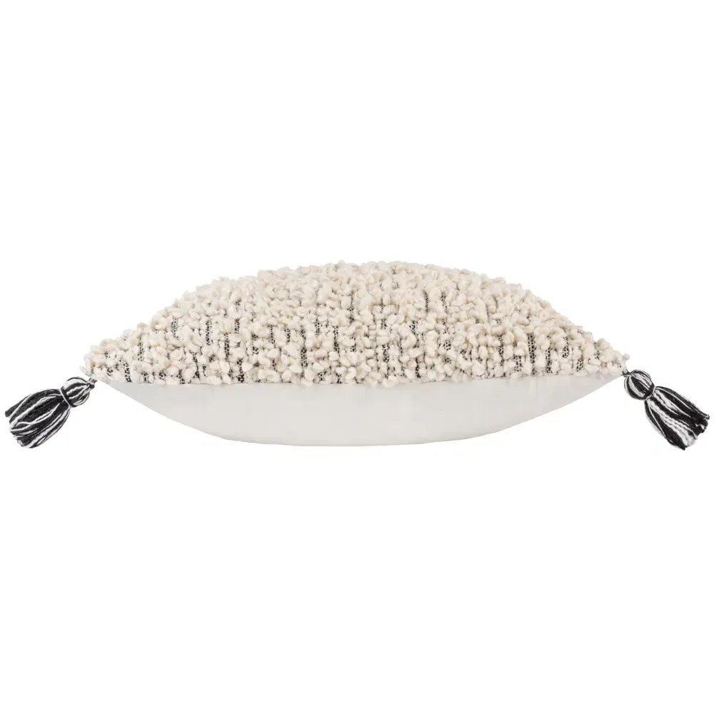Cambre Mono Boucle Tasselled Cushion - Multi