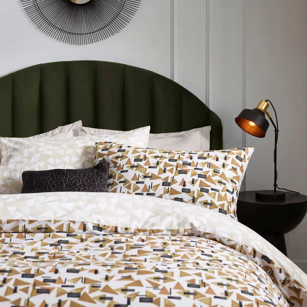City Super King Duvet Set - Toffee, Abstract Geometric