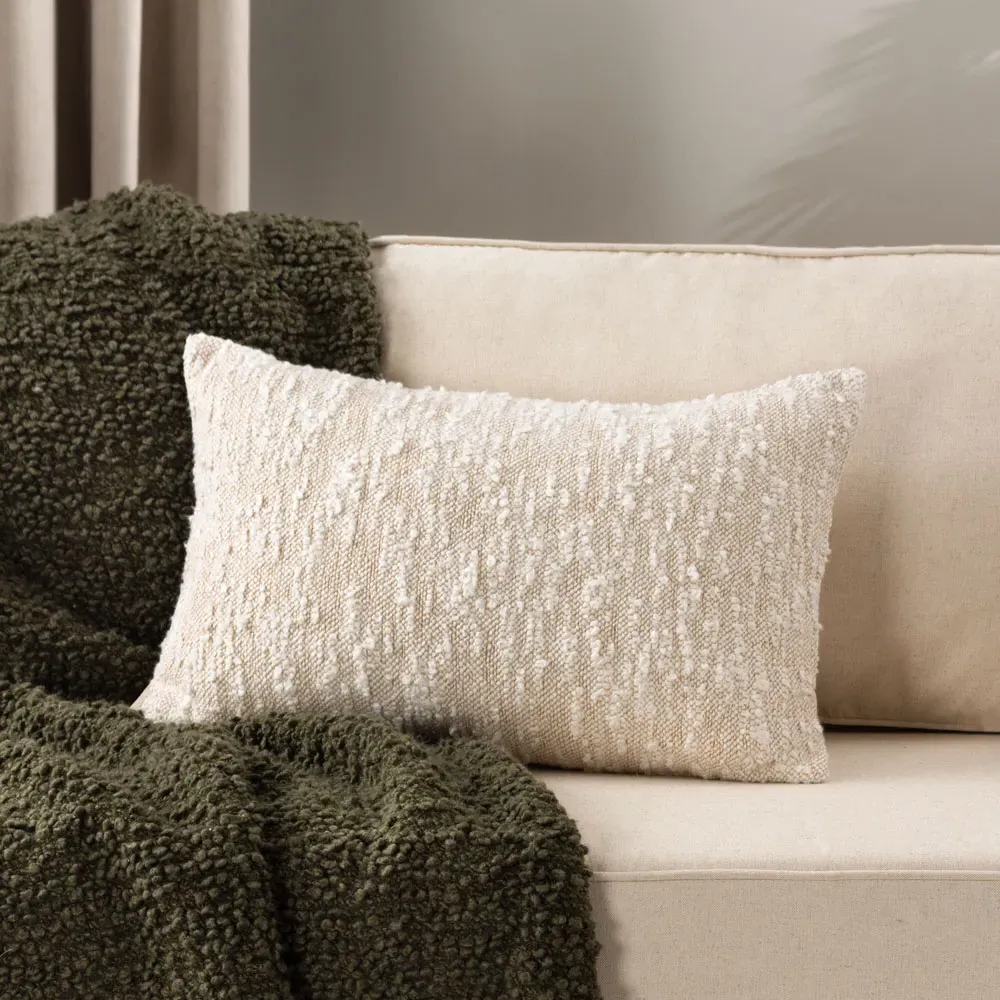 Eloise Boucle Cushion - Cream, Cotton