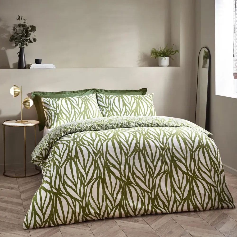 Frond Single Duvet Set - Olive image