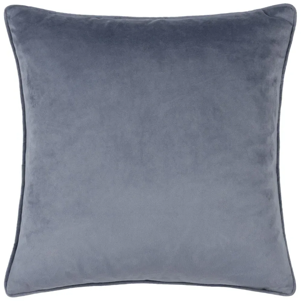 Lanzo Cut Velvet Piped Cushion - Dusk