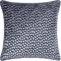 Lanzo Cut Velvet Piped Cushion - Dusk