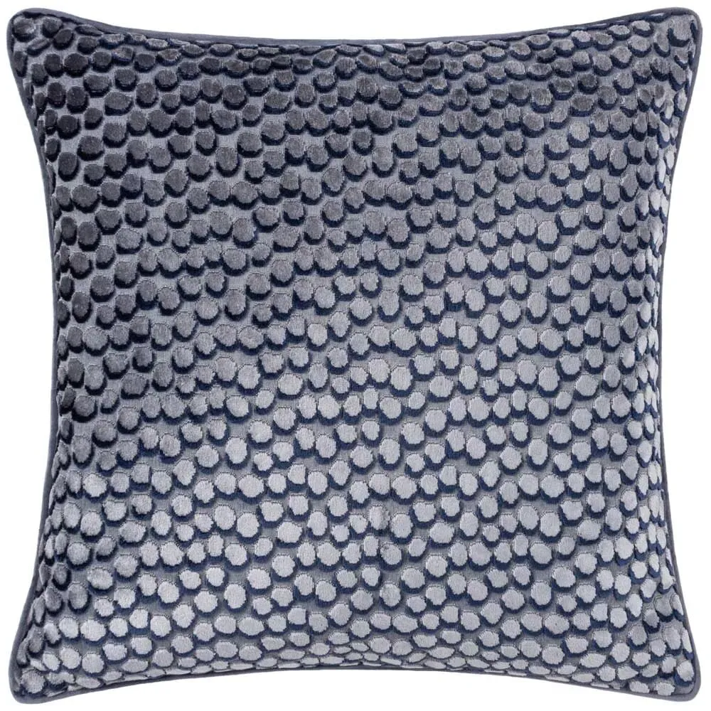 Lanzo Cut Velvet Piped Cushion - Dusk image