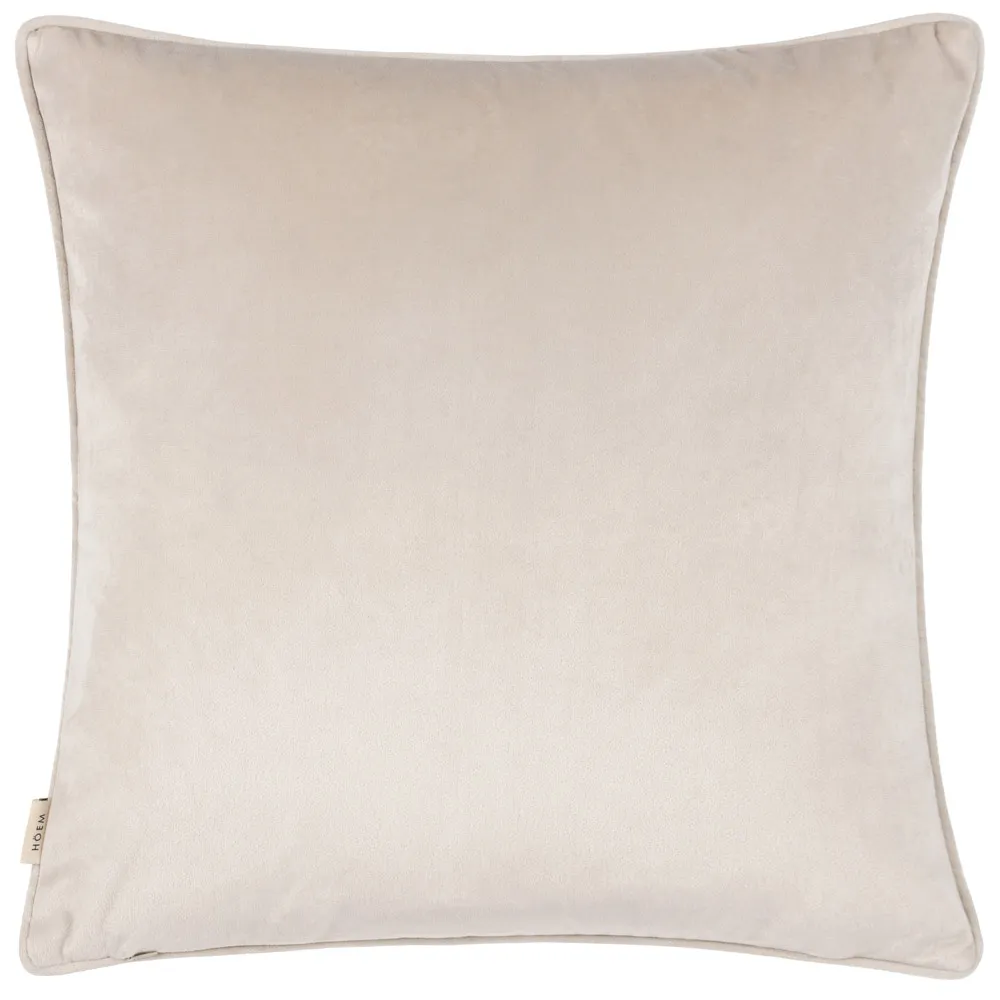 Lanzo Cut Velvet Piped Cushion - Moonbeam