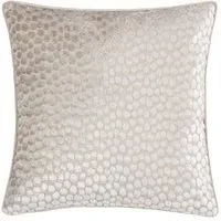 Lanzo Cut Velvet Piped Cushion - Moonbeam
