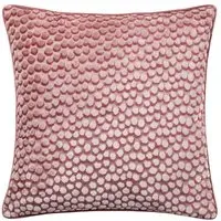Lanzo Cut Velvet Piped Cushion - Pink