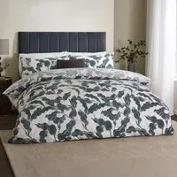 Lauro Super King Size Reversible Duvet Set - Blue, Cotton