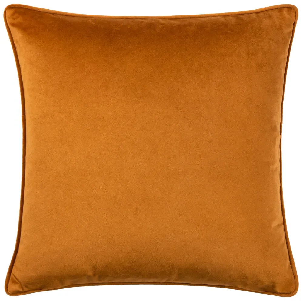 Malans Cut Velvet Piped Cushion - Bronze