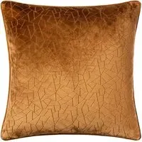 Malans Cut Velvet Piped Cushion - Bronze