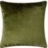 Malans Cut Velvet Piped Cushion - Olive Green