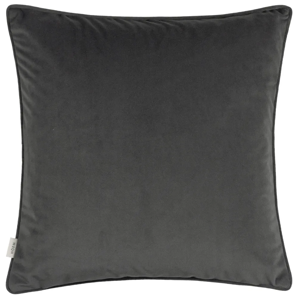 Malans Cut Velvet Piped Cushion - Stargazer Grey