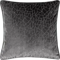 Malans Cut Velvet Piped Cushion - Stargazer Grey