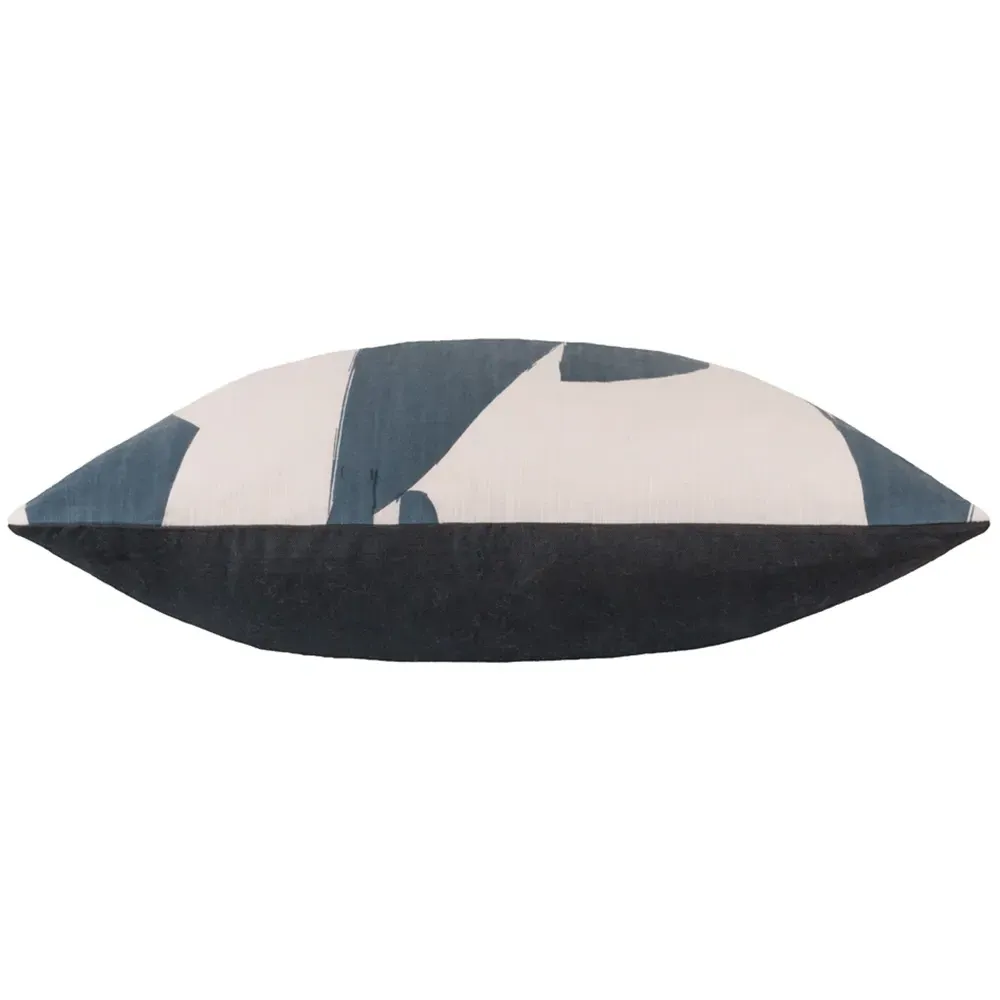 Meta Dusk Abstract Square Cushion - Grey, Cotton