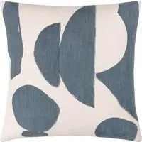 Meta Dusk Abstract Square Cushion - Grey, Cotton
