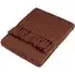 Morni Chestnut Woven Tasselled Throw - Brown
