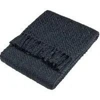 Morni Dusk Woven Tasselled Throw - Black