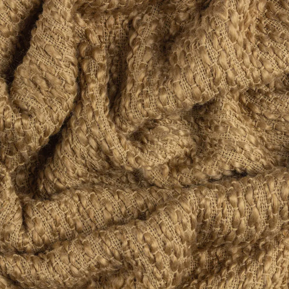 Morni Olive Green Woven Tasselled Throw - Green