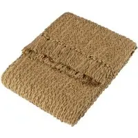 Morni Olive Green Woven Tasselled Throw - Green