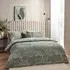 Nola Super King Size Duvet Cover Set - Green, Cotton Polyester