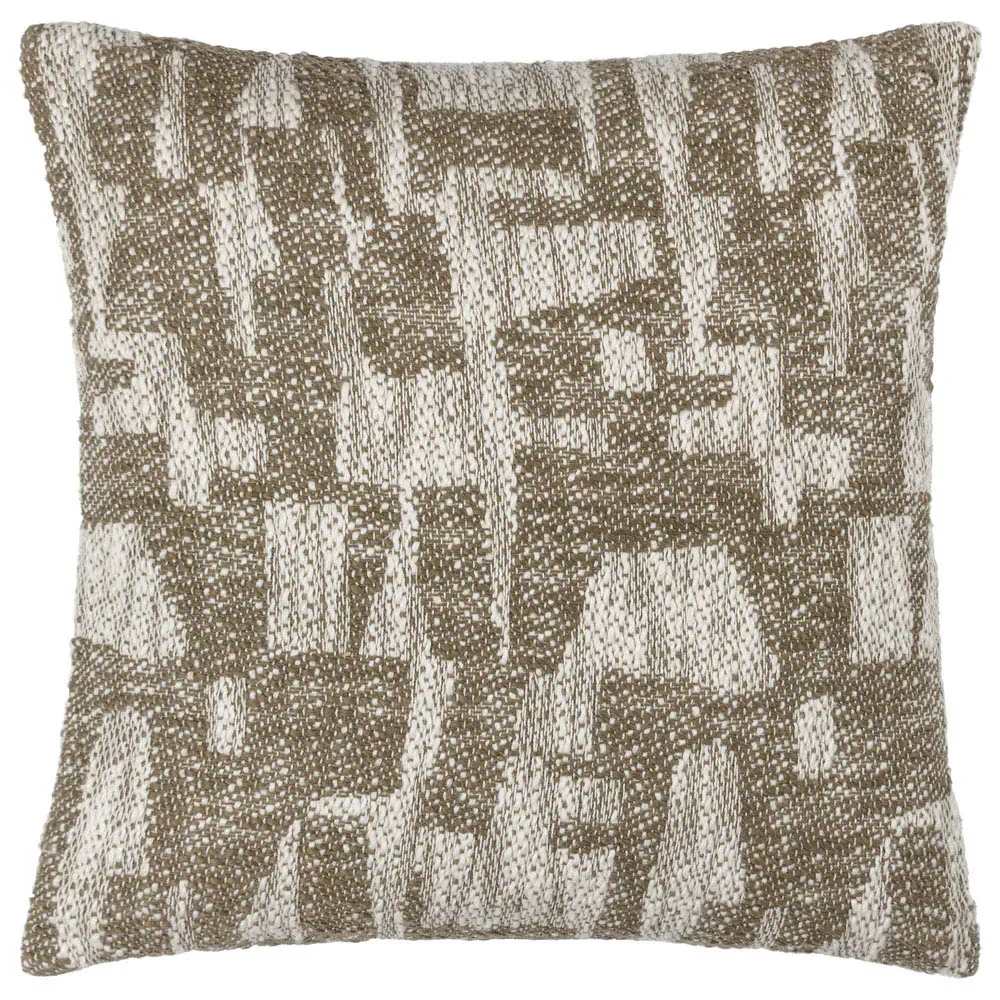 Ola Jacquard Cushion - Olive Green, Cotton image