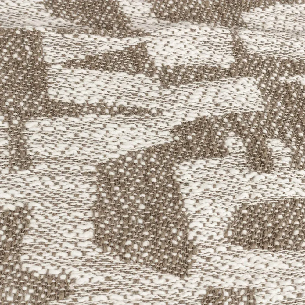 Ola Jacquard Throw - Olive Green, Cotton