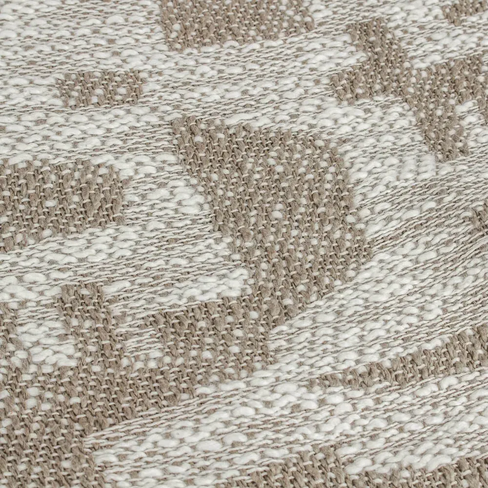 Ola Jacquard Throw - Taupe, Cotton